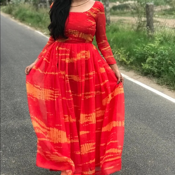 Other - Fit and Flare Georgette Anarkali.  Medium